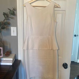 White Banana Republic sheath peplum dress, size 6